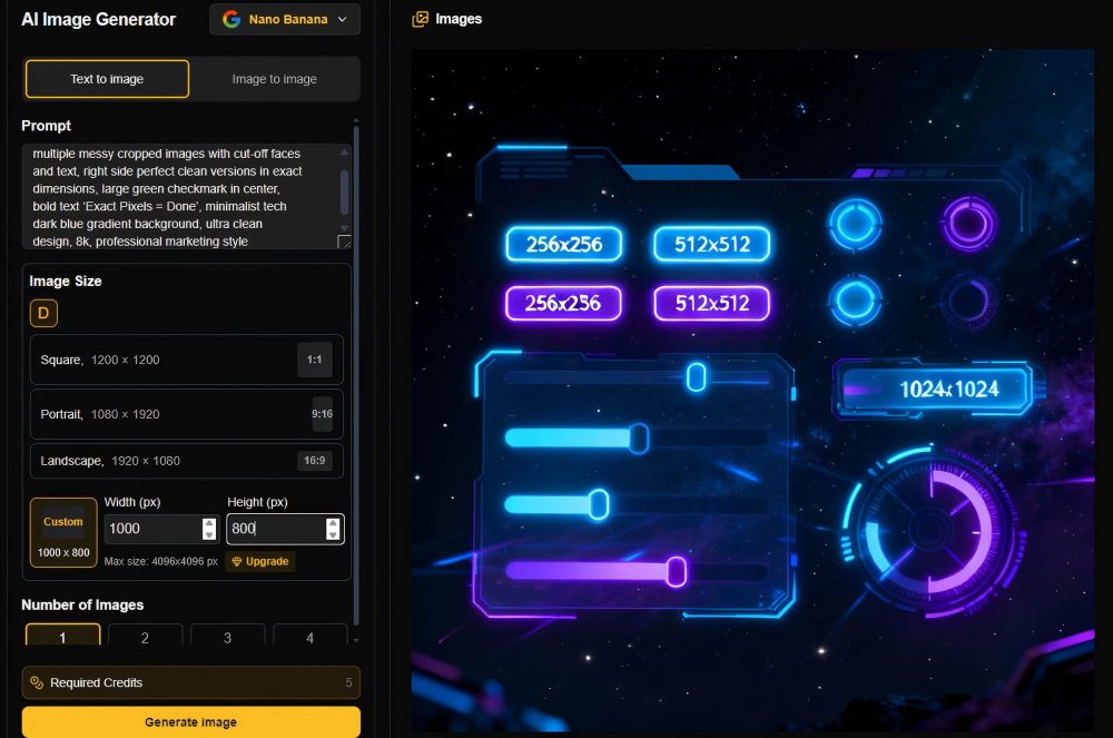 Text to Image in PixExact